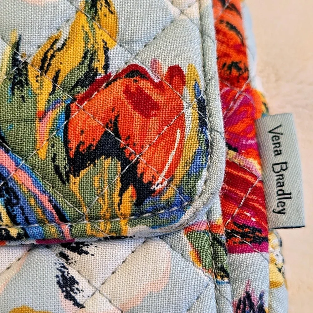 Floral Quilted Vera Bradley Crossbody Bag - Multicolor